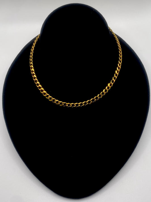 Basic 18k Gold Cuban Link Necklace